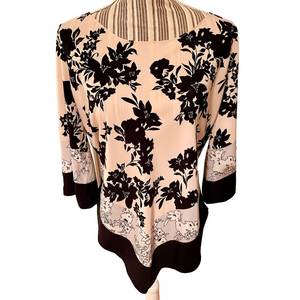 Alfani size medium pale pink & black tunic